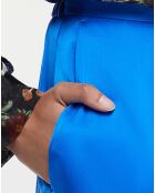 Pantalon en Soie Stretch Heavy Satin Hw bleu électique