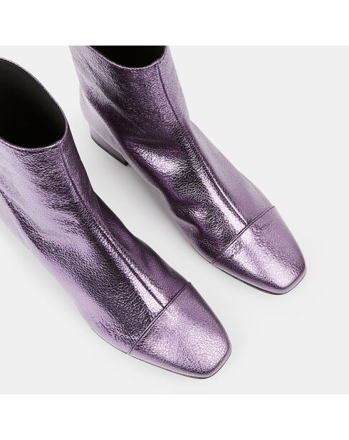 Boots en Cuir Solpo violettes