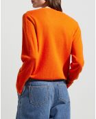 Pull 100% Cachemire col rond Zabri orange