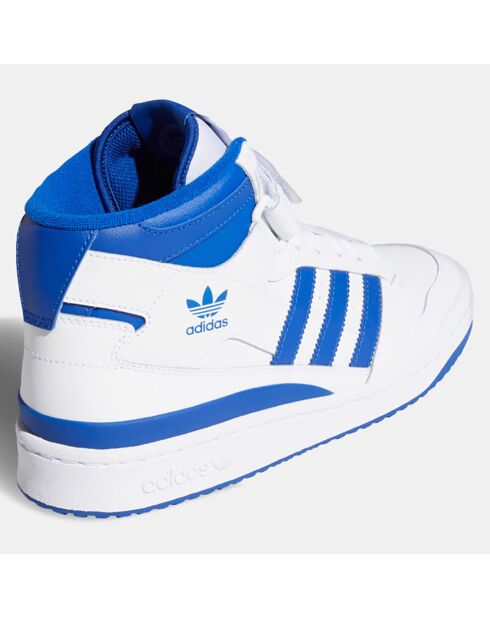 Baskets en Cuir Forum blanc/bleu