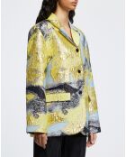 Veste Pezz, Elevated Woven Jaquard jaune/multicolore