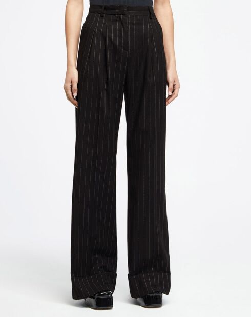 Pantalon Nathalie noir/argenté