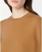 Pull 100% Cachemire col rond Zabri camel