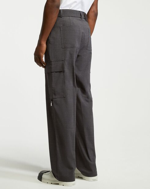 Pantalon en Laine Padlock Cargo gris