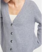 Gilet 100% Laine Lambswool Line gris