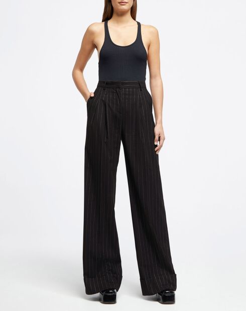 Pantalon Nathalie noir/argenté