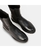 Chelsea Boots en Cuir élastique noires