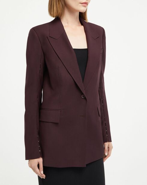 Veste en Laine mélangée Valentina bordeaux