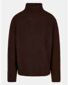 Pull en Laine & Cachemire Sydney marron foncé