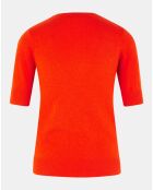 Pull 100% Cachemire manches courtes Difi orange