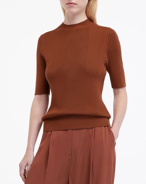 Pull Bya Mc marron moyen