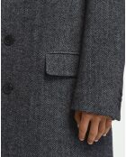 Manteau en Laine mélangée Johel-Gb gris