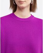 Pull en Laine & Cachemire Boite Sean  violet moyen