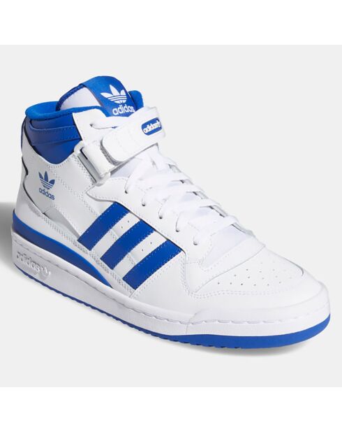 Baskets en Cuir Forum blanc/bleu