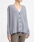 Gilet 100% Laine Lambswool Line gris