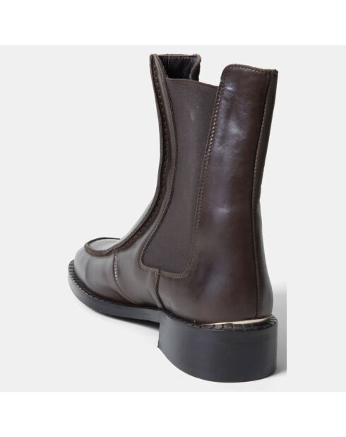 Chelsea boots en Cuir Mare marron