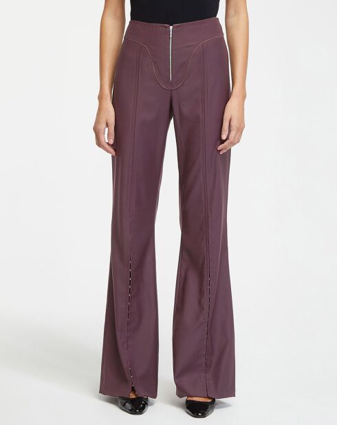 Pantalon en Laine mélangée Alice bordeaux