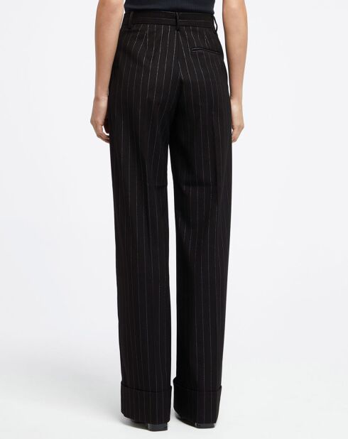 Pantalon Nathalie noir/argenté