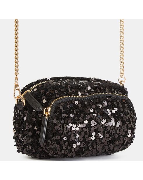 Sac Stone Petit Sequins noir - 11x16.5x9 cm