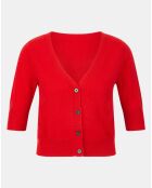 Cardigan en Laine & Cachemire Court Venus rouge