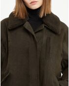 Manteau long Diana vert foncé