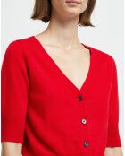 Cardigan en Laine & Cachemire Court Venus rouge