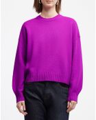 Pull en Laine & Cachemire Boite Sean  violet moyen