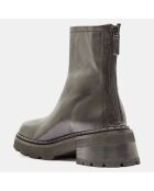 Zwarte leren laarzen van Alister met hak van 6 cm RECOCHE GL OFF