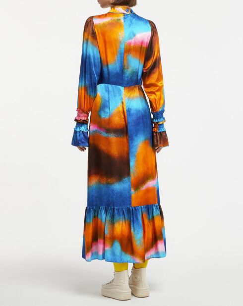 Robe en Soie mélangée Alina multicolore