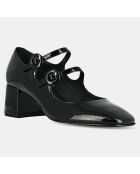 Babies en Cuir verni Delou noires - Talon 5 cm