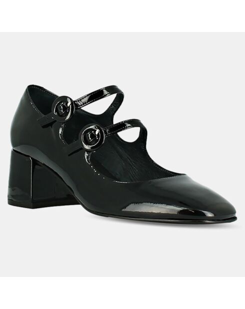 Babies en Cuir verni Delou noires - Talon 5 cm