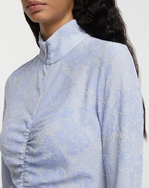 Robe Freya Floral Relief Jersey bleu/blanc