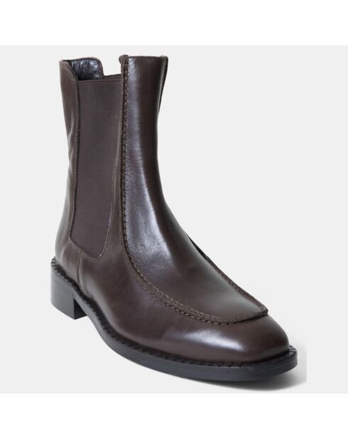 Chelsea boots en Cuir Mare marron