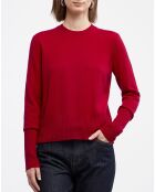 Pull en Laine & Cachemire court Via rouge