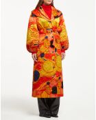 Manteau en Laine & Soie Drew orange/jaune