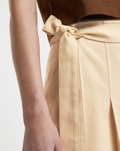 Jupe en Laine mélangée Isra beige
