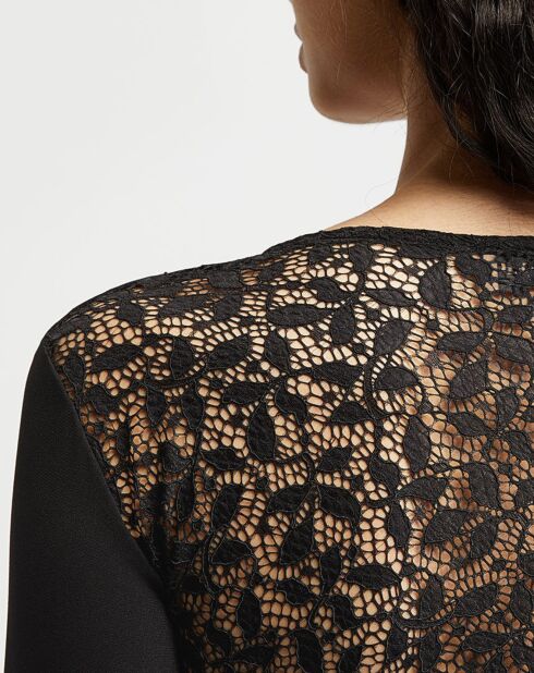 Top nero Lefkada Lace