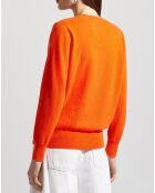 Pull 100% Cachemire Zocon col V orange