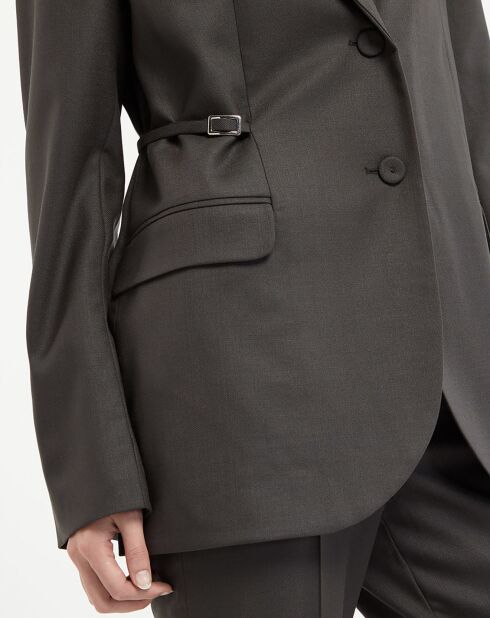 Blazer en Laine mélangée Freya gris foncé