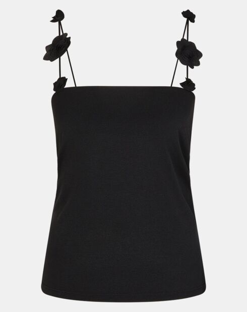 Ballata With Flowers schwarzes Top