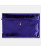 Pochette en Cuir Fred Mif chrome/violet - 11x17x1 cm