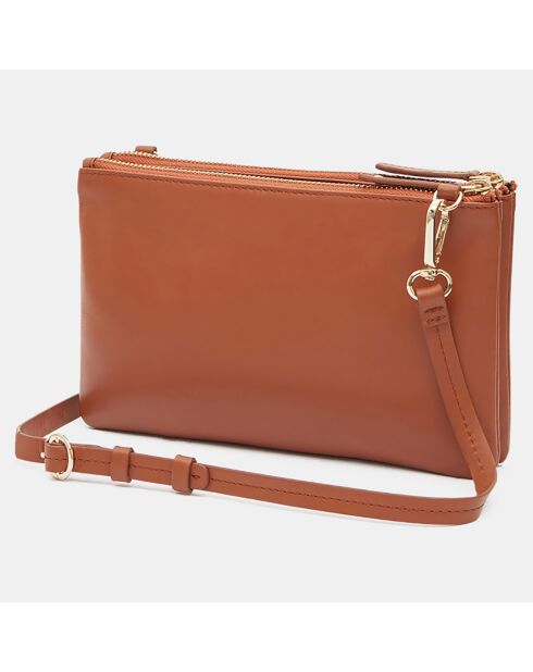 Pochette en Cuir Day G camel - 14x22x3.5 cm