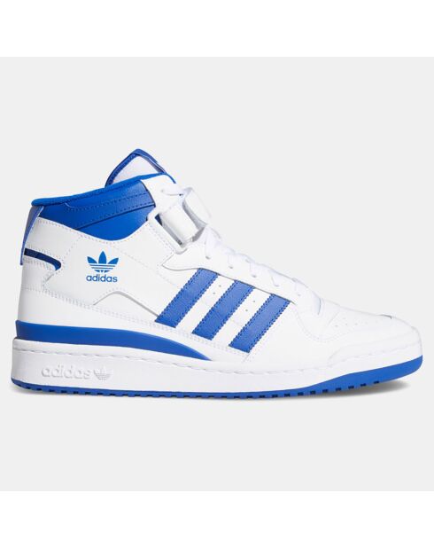 Baskets en Cuir Forum blanc/bleu