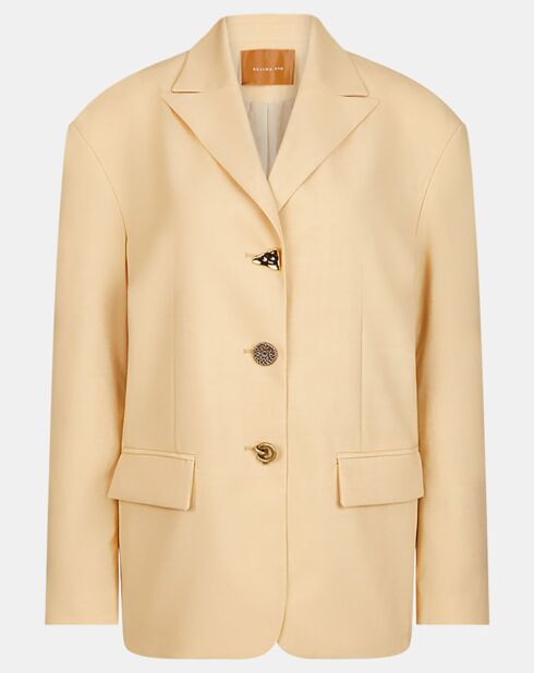Blazer en Laine mélangée Enzo beige