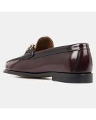 Mocassins en Cuir Polido mors rouge bordeaux