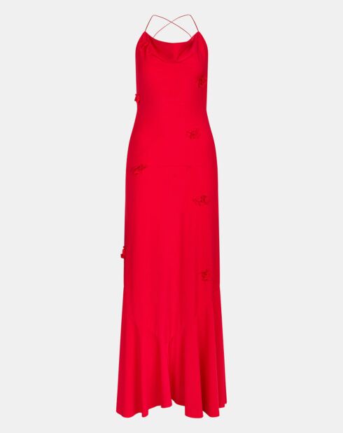 Robe Itaque Fleurs rouge