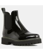 Boots de pluie surpiqures noires - Talon 5 cm