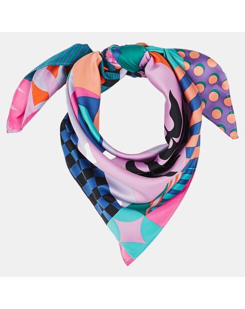 Foulard Motif Geom multicolore  130x130 cm