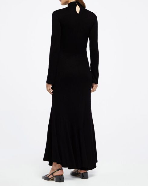 Bonbon schwarzes Rollkragenpulloverkleid