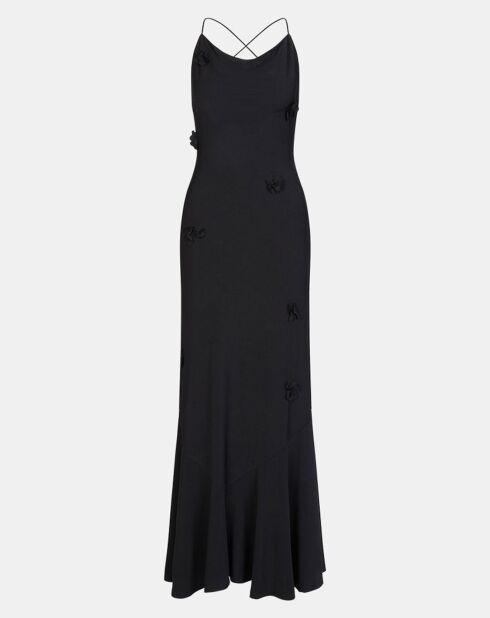 Robe Trapani Fleurs noire